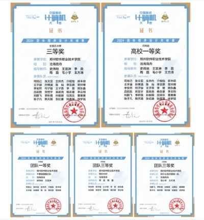 郑州软件职业技术学院荣获第九届“<em>中国</em>高校计算机大赛—团体程序设计天梯赛”系列荣誉
