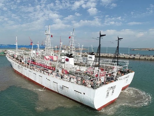<em>蓬莱</em>出入境边防检查站助力2艘千吨级远洋鱿钓船通关起航|