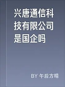 兴唐通信科技有限公司是国企吗