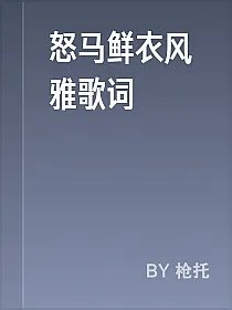怒马鲜衣风雅歌词