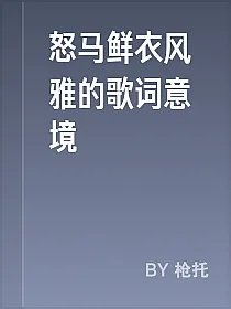 怒马鲜衣风雅的歌词意境