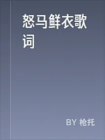 怒马鲜衣歌词
