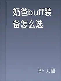 奶爸buff装备怎么选