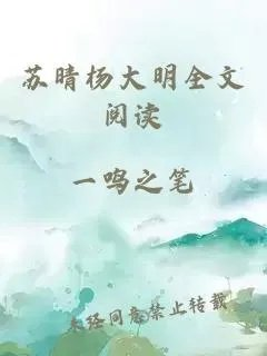 苏晴杨大明