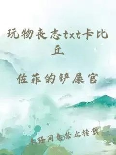 玩物丧志