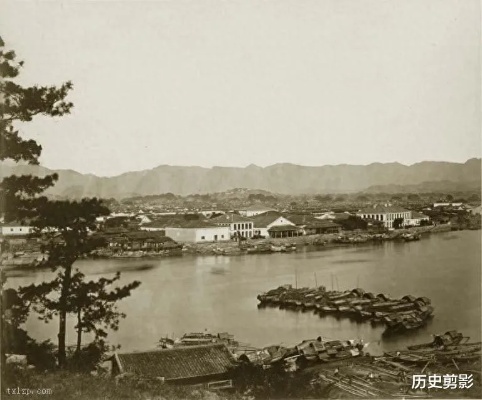1884年 中法<em>马江</em>海战中的三江口水师旗营老照片