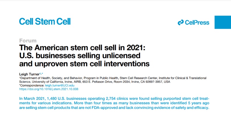 <em>2021年美国</em>干细胞治疗现状报道：企业数量在短短五年间猛增4|干细胞|适应症|猛增|疾病|诊所|<em>美国</em>|法案|<em>骨科</em>|...