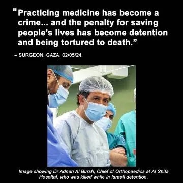 巴勒斯坦知名<em>医生</em>死于以色列监狱，拜登政府称以色列正努力保护人道主义工作者