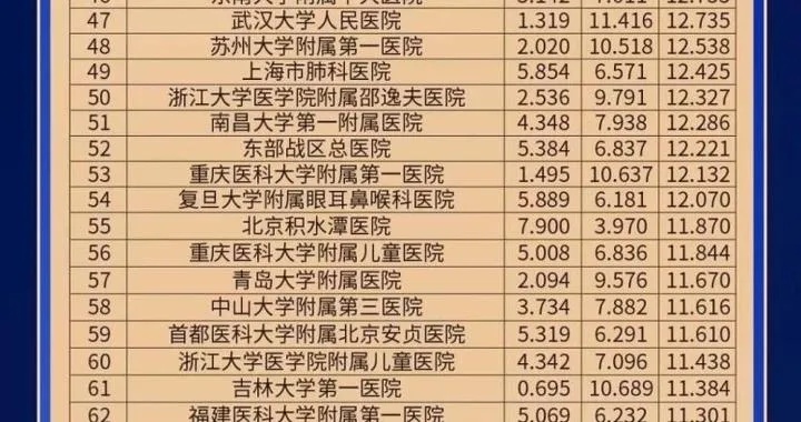 最新版中国<em>医院排行榜</em>发布 重庆4家医院上榜_手机新浪网